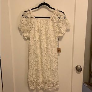 Off the shoulder lace Nightcap dress